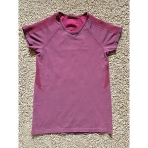 Athleta Caliber Workout Tee Maroon Red Size Small